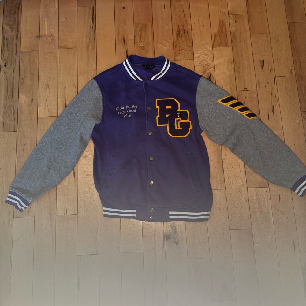 Sport-Tek Purple and‎ Gray Varsity Jacket